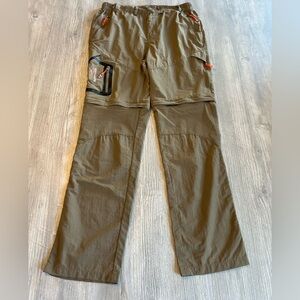 Wild Country Gear Versa Summitskin Convertible Pants Mens 30x30 Zip Pockets Tan.